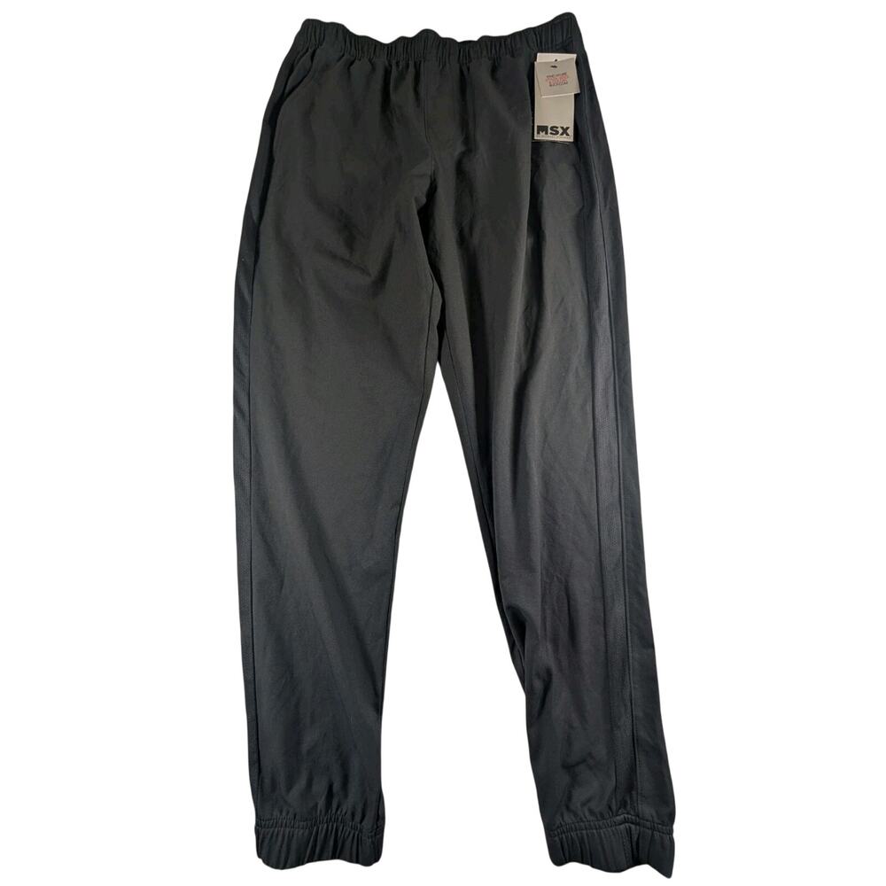 MSX by Michael Strahan Mens Joggers Size Medium Black Stretch Athletic Pants NWT
